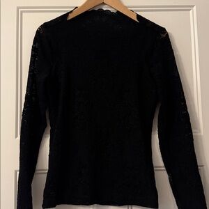 Black Lace Knit top